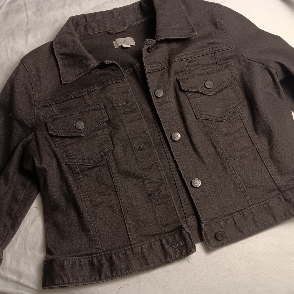 LOFT Women's Black Jean Jacket